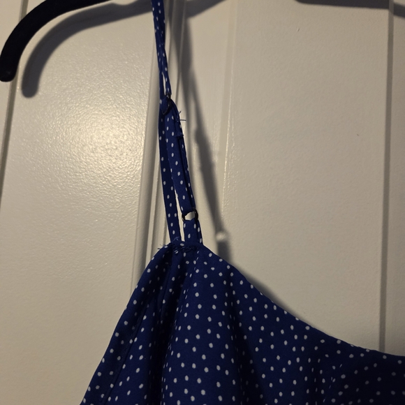 Le Lis Royal Blue Polka Dot Blouse - Picture 6 of 6
